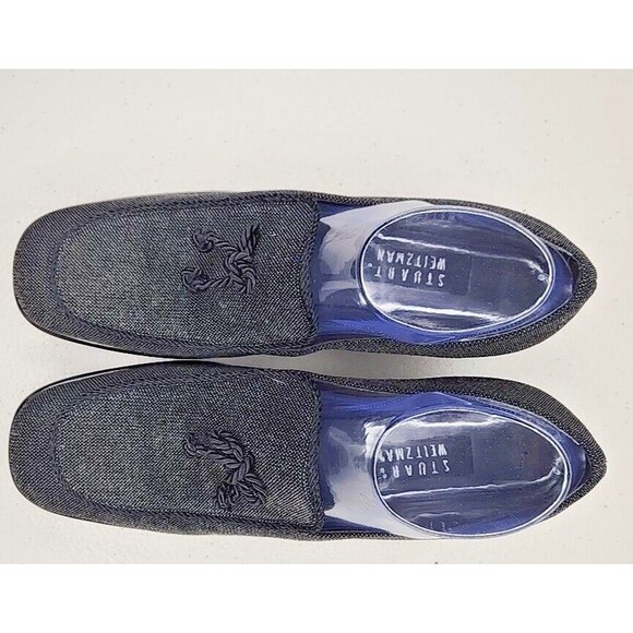 Stuart Weitzman Black Loafer Tortoise Trim Size 10 Slip-On Designer Shoes Flats - Picture 3 of 9